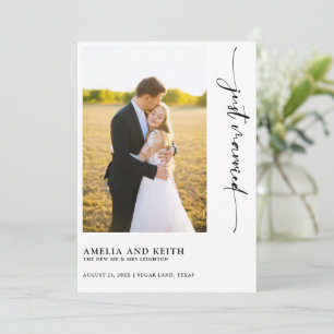 Cartão de Anúncio de Foto de Casamento de recem 