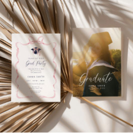 Cartão de Anúncio de Foto de Formatura Preppy com 