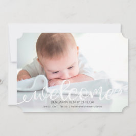 Cartão de Anúncio de Foto de Nascimento de Bebê Ma