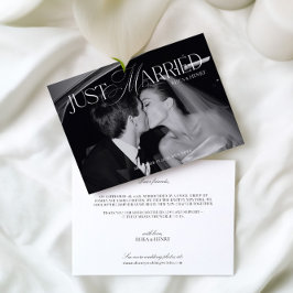 Cartão de Anúncio de Foto Elegante Recém-Casados