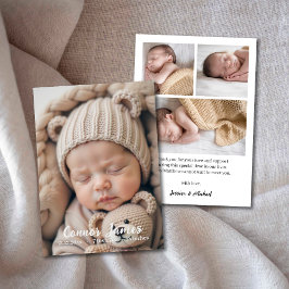 Cartão de Anúncio de Foto para Bebê Crpty Recém-na