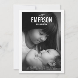 Cartão de Anúncio de Foto para Bebês do Moderno