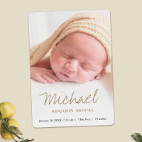 Cartão de Anúncio de Foto para Bebês Personalizado