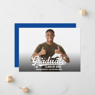 Cartão de Anúncio de Foto para Graduação do segund