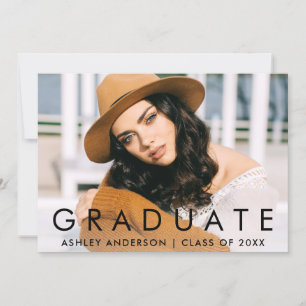 Cartão de Anúncio de Foto para Graduação Fashi
