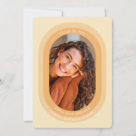 Cartão de Anúncio de Graduação com Foto em Arco
