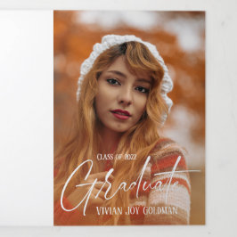 Cartão de Anúncio de Graduação com Triplicação de 