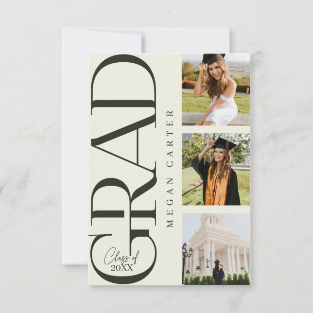 Cartão de Anúncio de Graduação da Classe Moderna d (Frente)