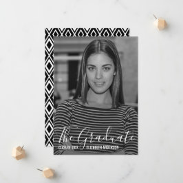 Cartão de Anúncio de Graduação de Foto do cheio