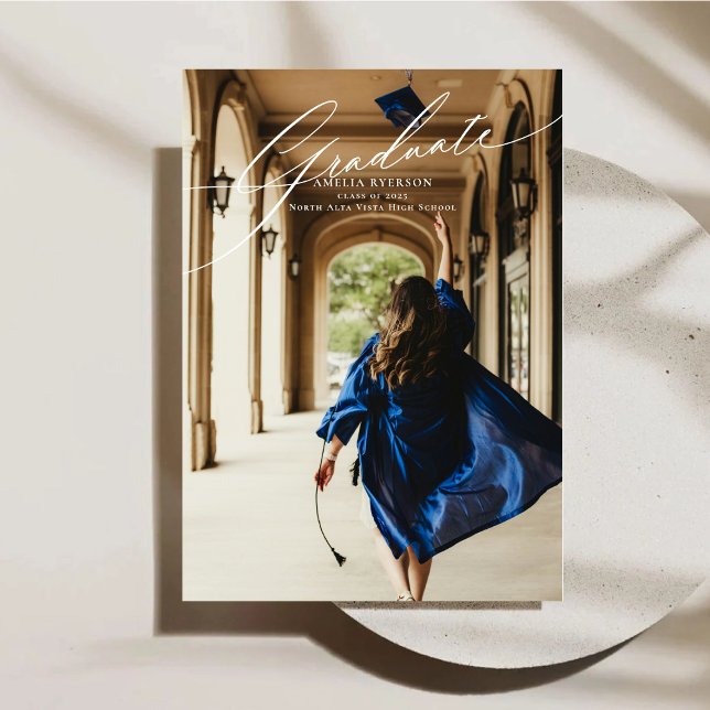 Cartão de Anúncio de Graduação de Foto do cheio Mo (Criador carregado)