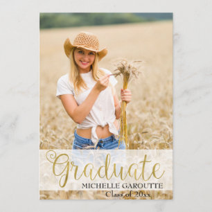 Cartão de Anúncio de Graduação de Fotos Ultra Viol