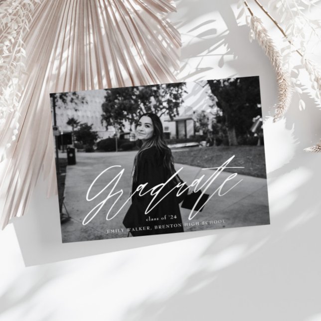 Cartão de Anúncio de Graduação de Script de Salto (Criador carregado)