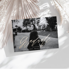 Cartão de Anúncio de Graduação de Script de Salto