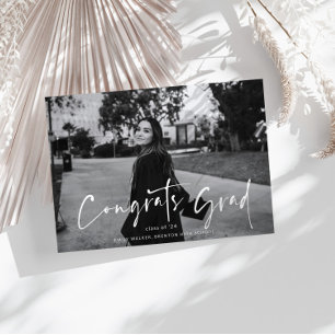 Cartão de Anúncio de Graduação de Script Manuscrit