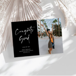 Cartão de Anúncio de Graduação de Script Manuscrit