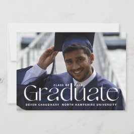 Cartão de Anúncio de Graduação do Formando Moderno