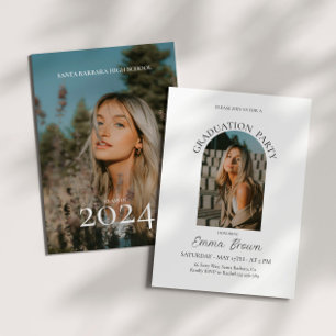 Cartão de Anúncio de Graduação, Formando 2024 Conv
