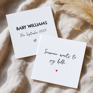 Cartão de Anúncio de Gravidez de Revenda Simples