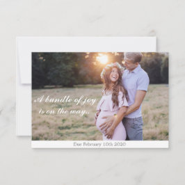 Cartão de Anúncio de Gravidez Doce