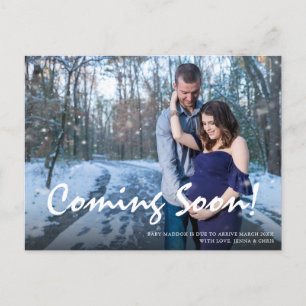 Cartão de Anúncio de Gravidez Fotográfica