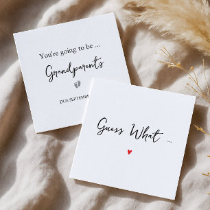 Cartão de Anúncio de Gravidez Simples para Avós