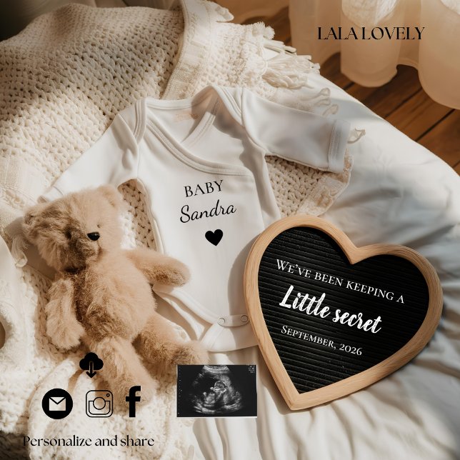 Cartão de anúncio de gravidez Teddy baby (Criador carregado)