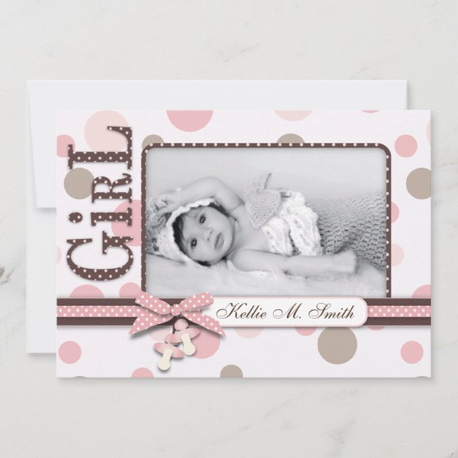 Cartão de Anúncio de Menina (Frente)