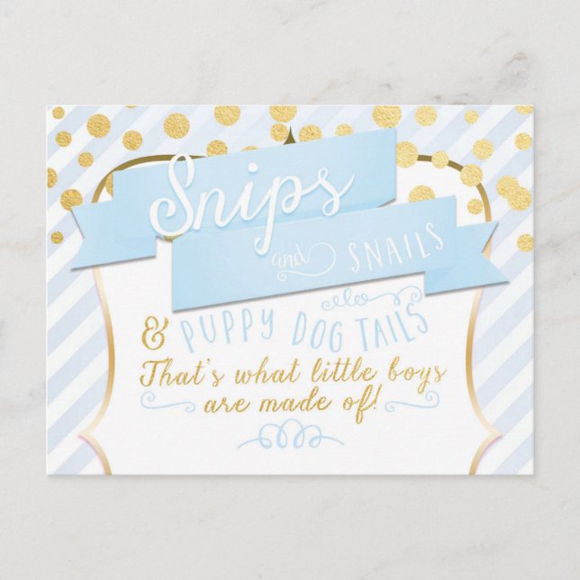 Cartão de anúncio de meninos Snips & Snails (Frente)