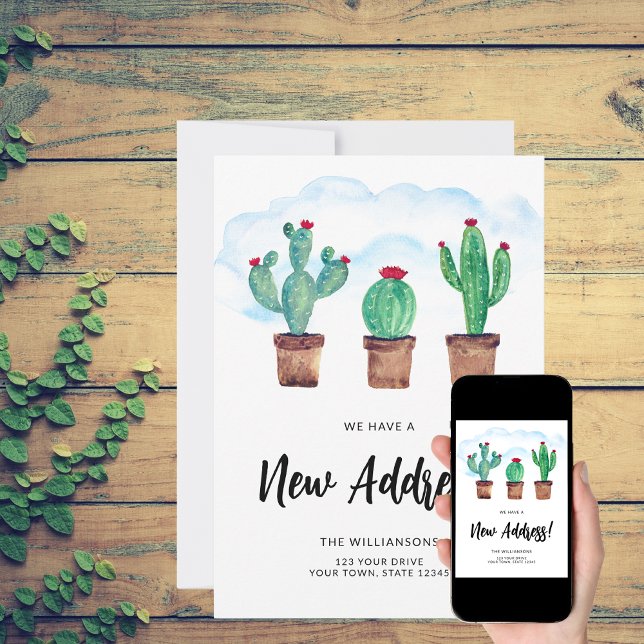 Cartão de Anúncio de Movimentação de Novo Endereço (Criador carregado)