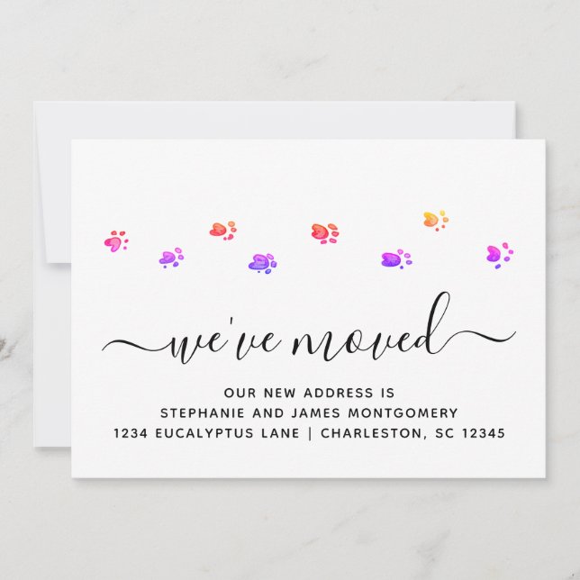 Cartão de Anúncio de Movimentação de Peças Andando (Frente)