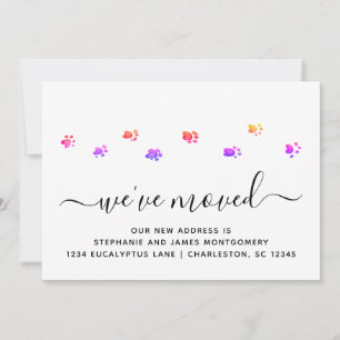 Cartão de Anúncio de Movimentação de Peças Andando