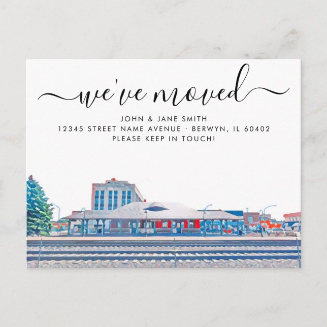 Cartão de Anúncio de Mudança de Berwyn (Frente)