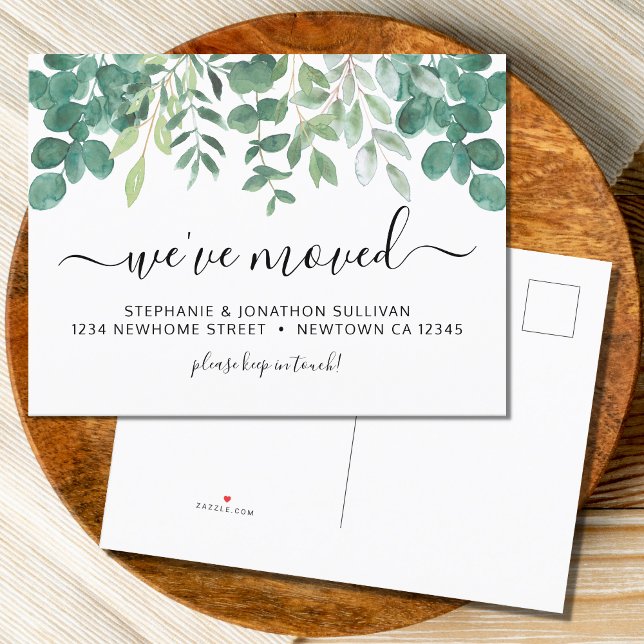 Cartão de Anúncio de Mudança de Eucalipto (Criador carregado)