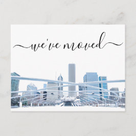Cartão de Anúncio de Mudança do Escritório de Chic
