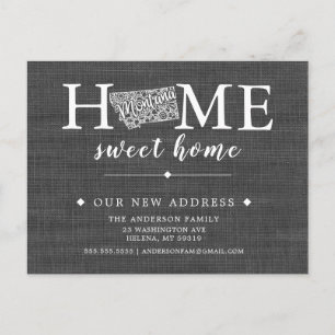 Cartão de Anúncio de Mudança do Estado de MONTANA