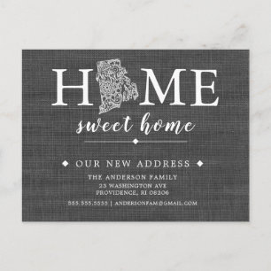 Cartão de Anúncio de Mudança do ESTADO DE RHODE IS