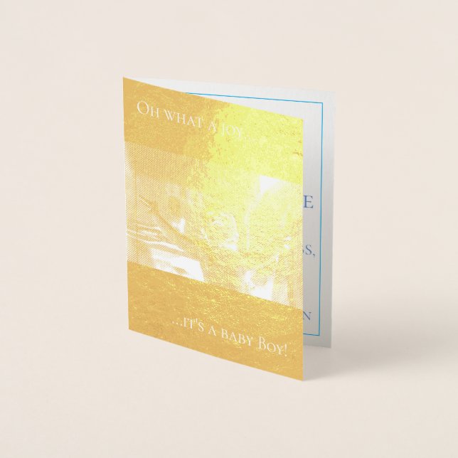 Cartão de anúncio de nascimento com bebê (Frente)