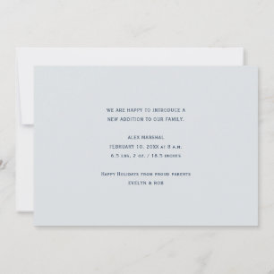 cartão de anúncio de nascimento de feriado alegre