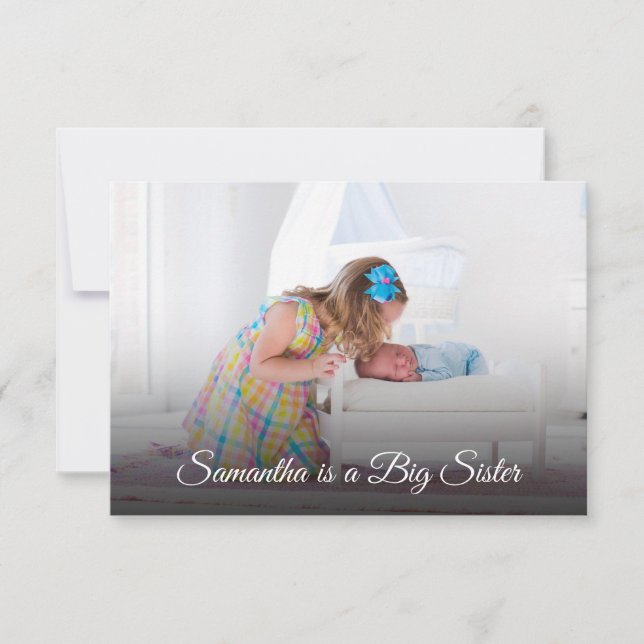 Cartão de Anúncio de Nascimento de Foto da Nova Ir (Frente)