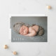Cartão de Anúncio de Nascimento Moderno da Foto do (Frente/Verso In Situ)
