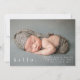 Cartão de Anúncio de Nascimento Moderno da Foto do (Frente)