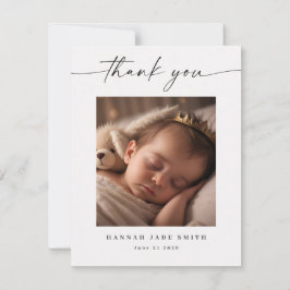 Cartão de Anúncio de Nascimento Moderno da Foto do