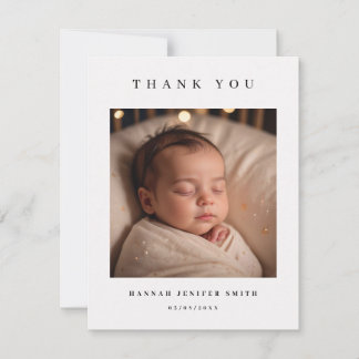 Cartão de Anúncio de Nascimento Moderno da Foto do
