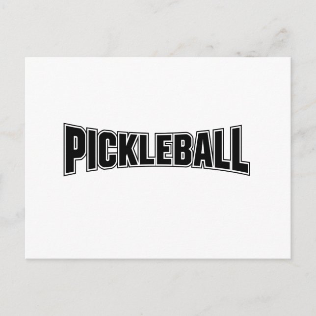 cartão de anúncio de pickleball design preto e bra (Frente)