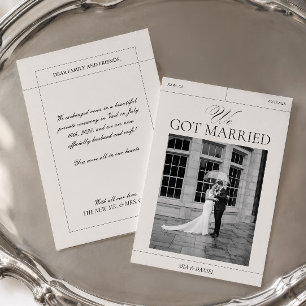 Cartão de Anúncio Digital de Casamento We Got Marr