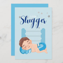 Cartão de anúncio do bebê do garoto de pancada