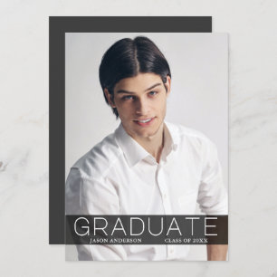 Cartão de Anúncio do Formando Fotográfico Moderno