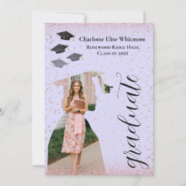 Cartão de anúncio e convite para graduação persona