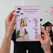 Cartão de anúncio e convite para graduação persona