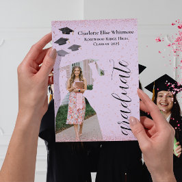 Cartão de anúncio e convite para graduação persona